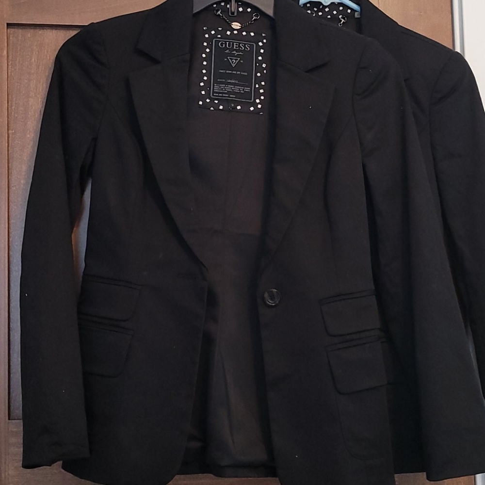 Black sateen blazer